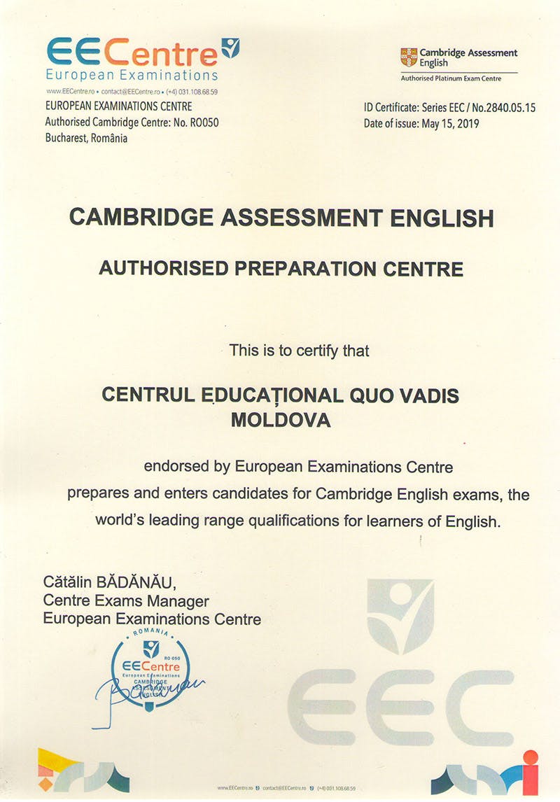 Centru Oficial Susținere Examene Cambridge